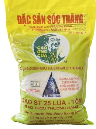 Gạo Ông Cua ST25 Lúa Tôm (túi 5kg)